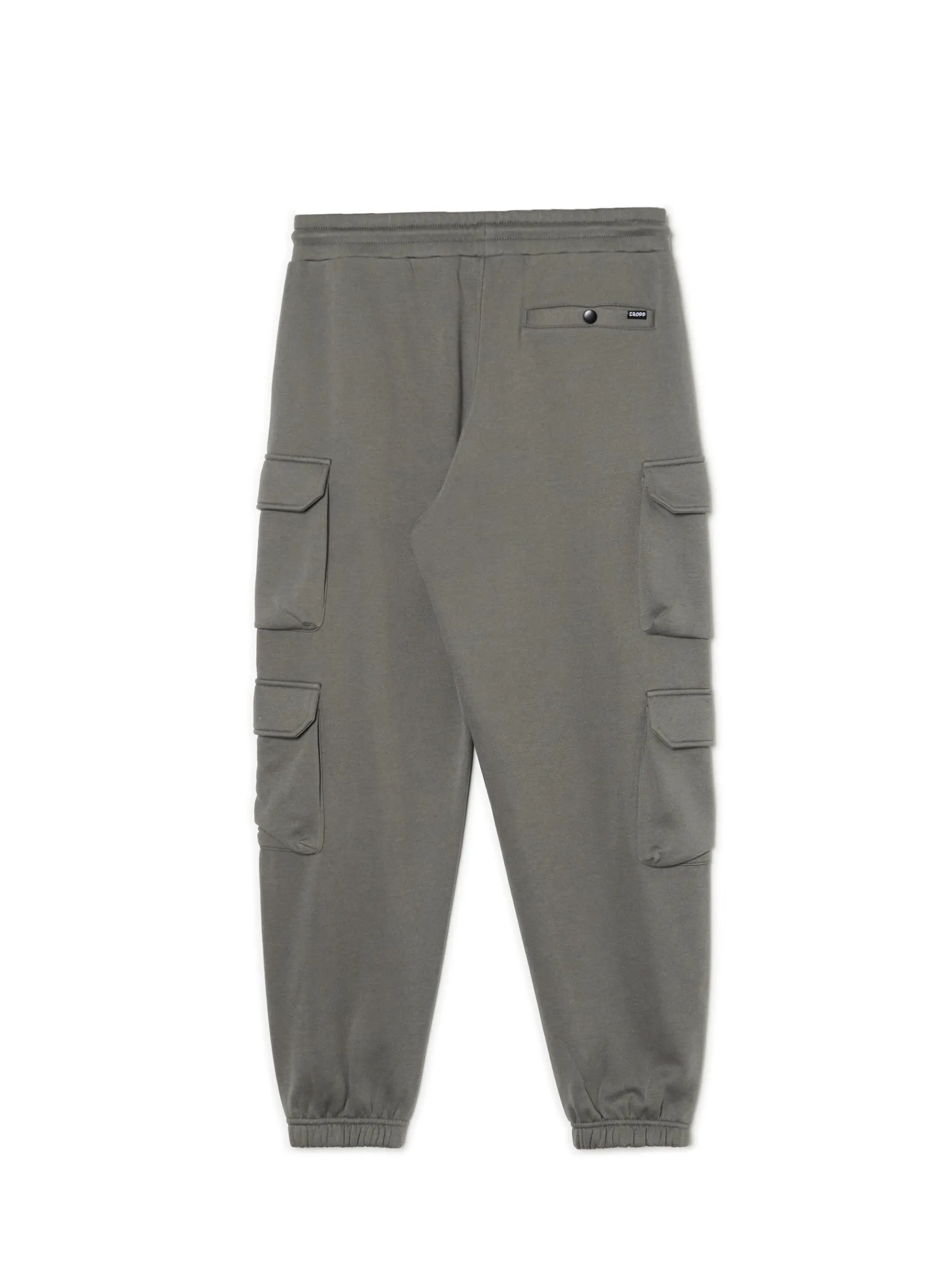 Discount Cropp Szare dresowe joggery z kieszeniami cargo szary