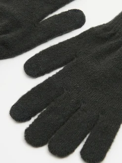 Clearance Cropp Szare dzianinowe rękawiczki szary