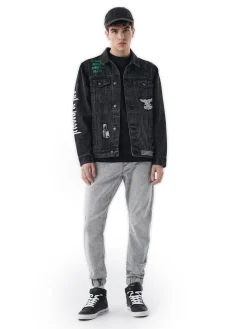 Fashion Cropp Szare jeansowe joggery jasnyszary