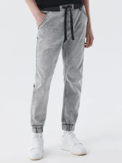 Fashion Cropp Szare jeansowe joggery jasnyszary