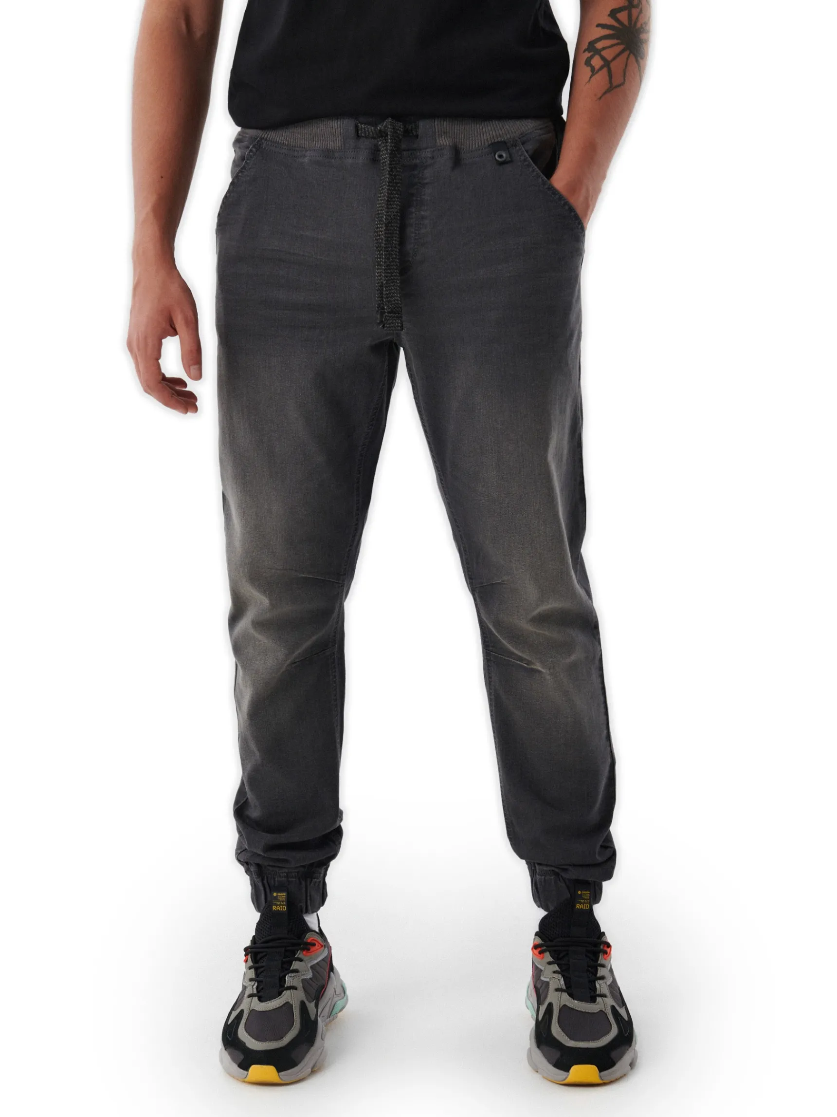 Outlet Cropp Szare jeansowe joggery szary