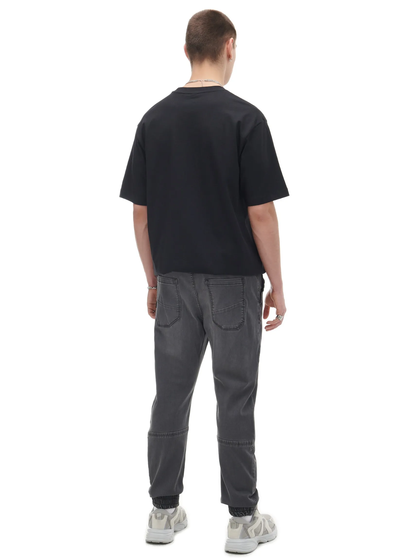 New Cropp Szare jeansowe joggery chino szary