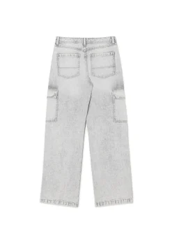 Sale Cropp Szare jeansy baggy jasnyszary