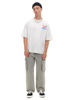 Online Cropp Szare jeansy baggy jasnyszary