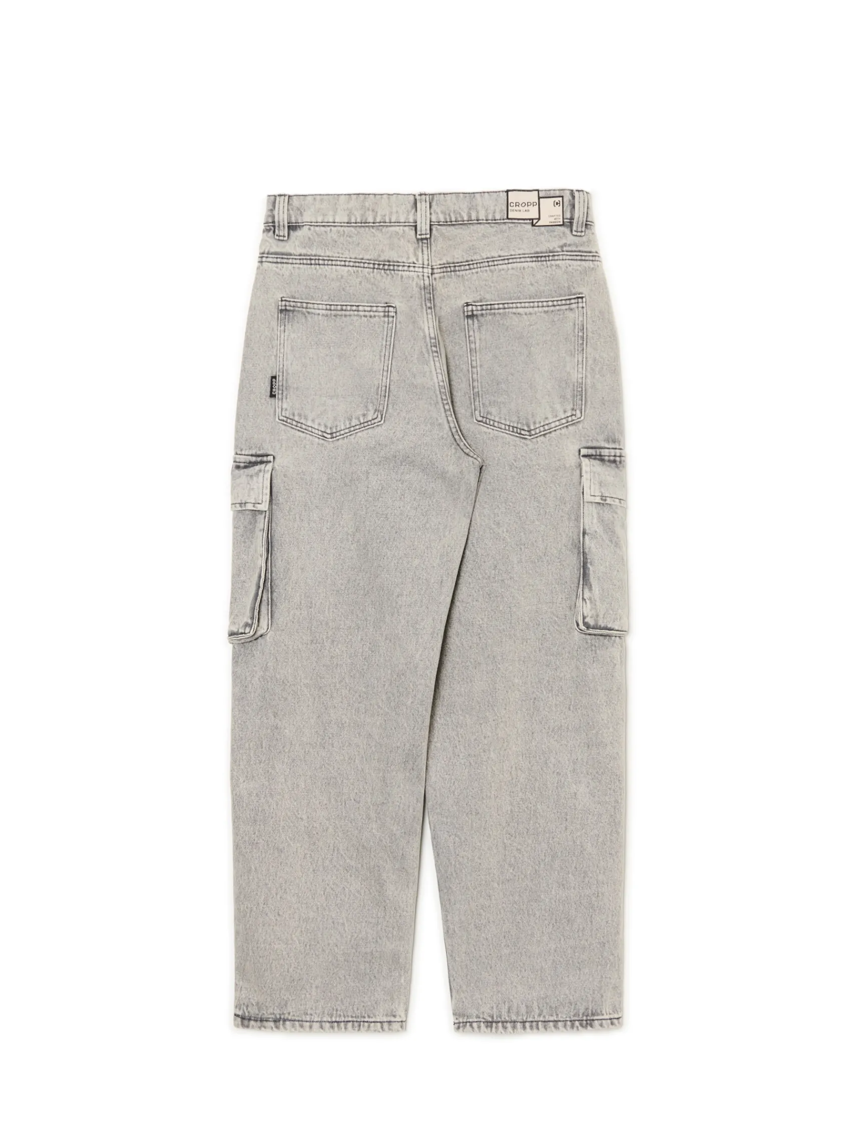 Online Cropp Szare jeansy baggy jasnyszary
