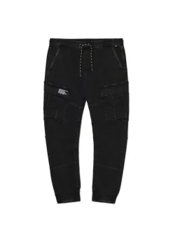 Discount Cropp Szare jeansy jogger z kieszeniami cargo szary