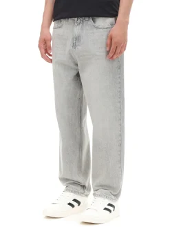 Fashion Cropp Szare jeansy loose jasnyszary