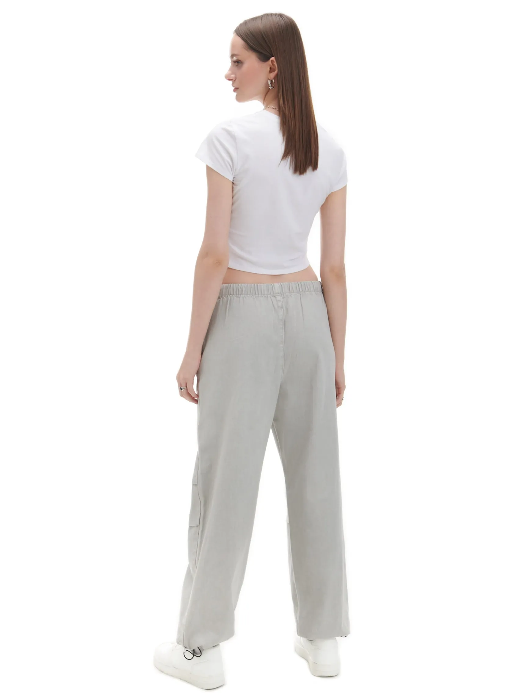 Online Cropp Szare jeansy parachute jasnyszary