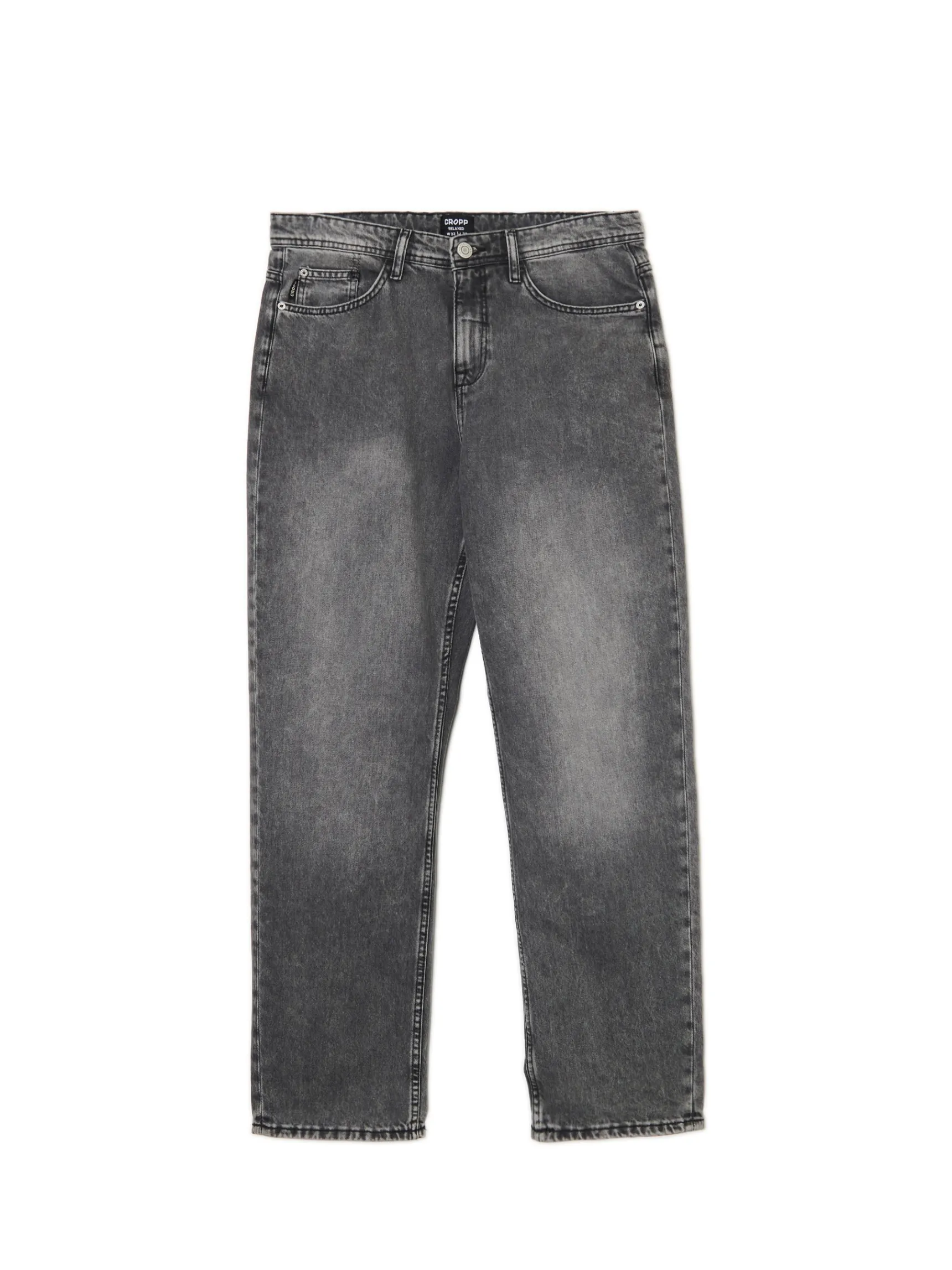 Fashion Cropp Szare jeansy relaxed szary
