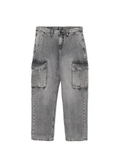 Fashion Cropp Szare jeansy relaxed szary