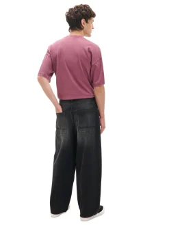 Best Cropp Szare jeansy skater z efektem sprania szary