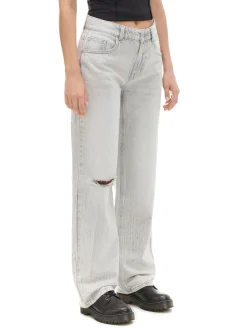 Fashion Cropp Szare jeansy straight jasnyszary