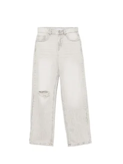 Fashion Cropp Szare jeansy straight jasnyszary