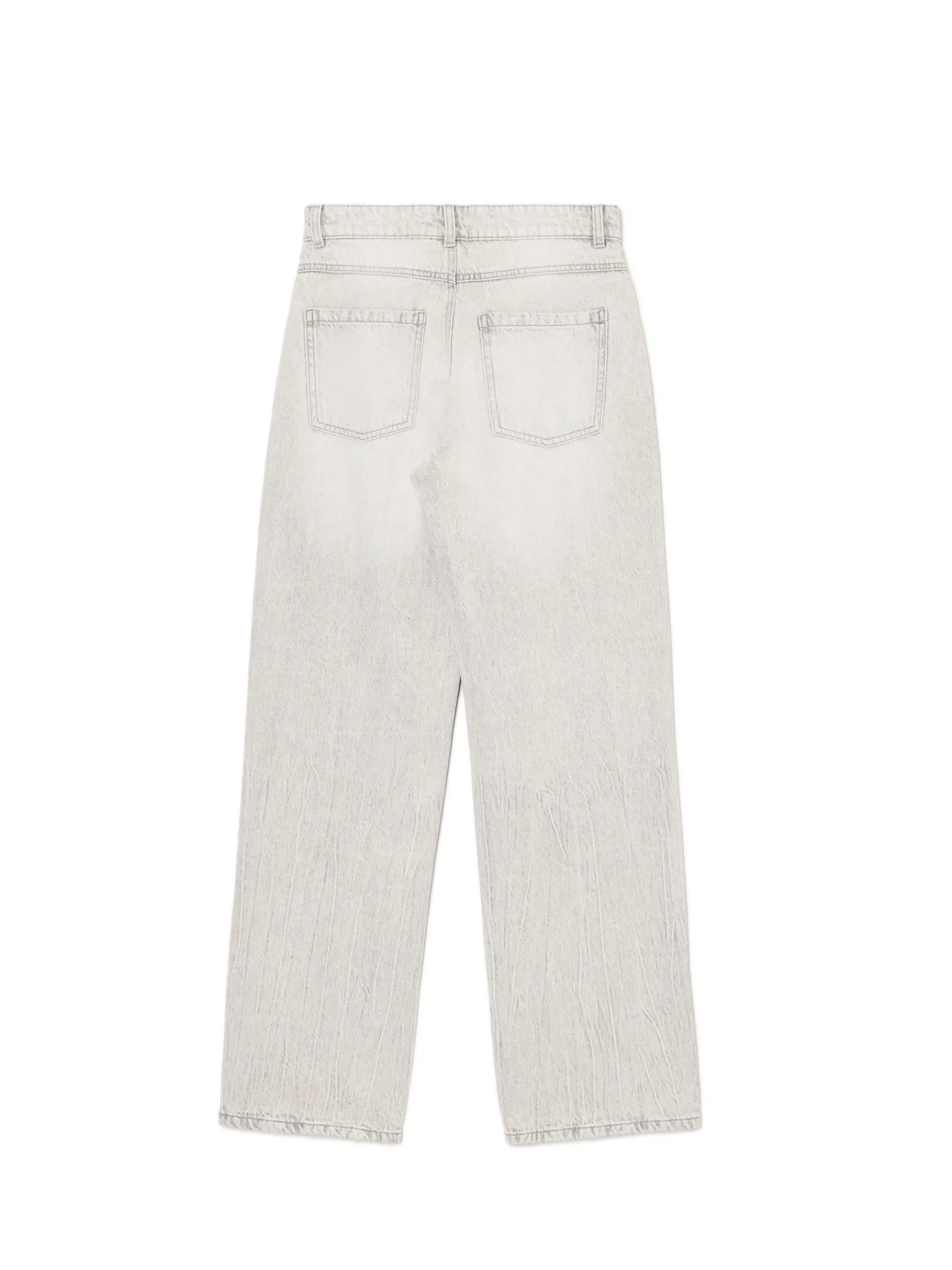 Fashion Cropp Szare jeansy straight jasnyszary