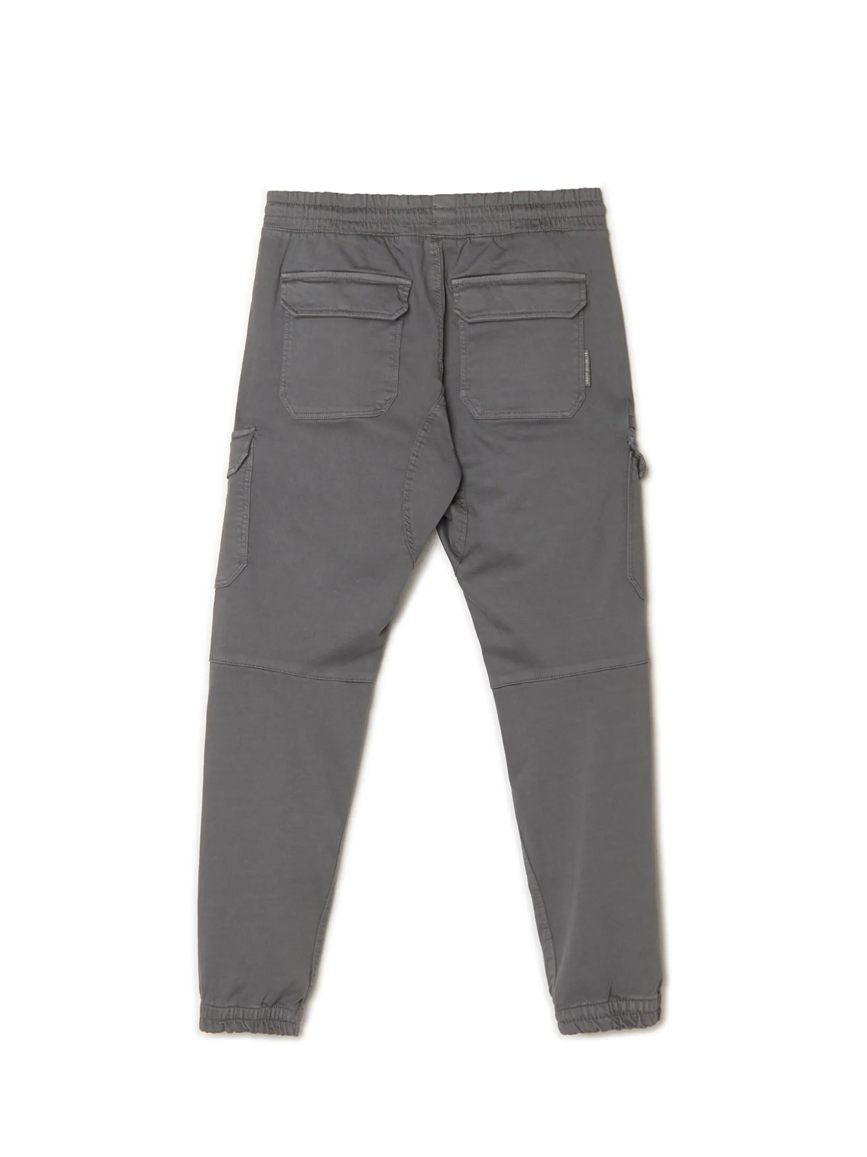 New Cropp Szare joggery basic z kieszeniami cargo jasnyszary