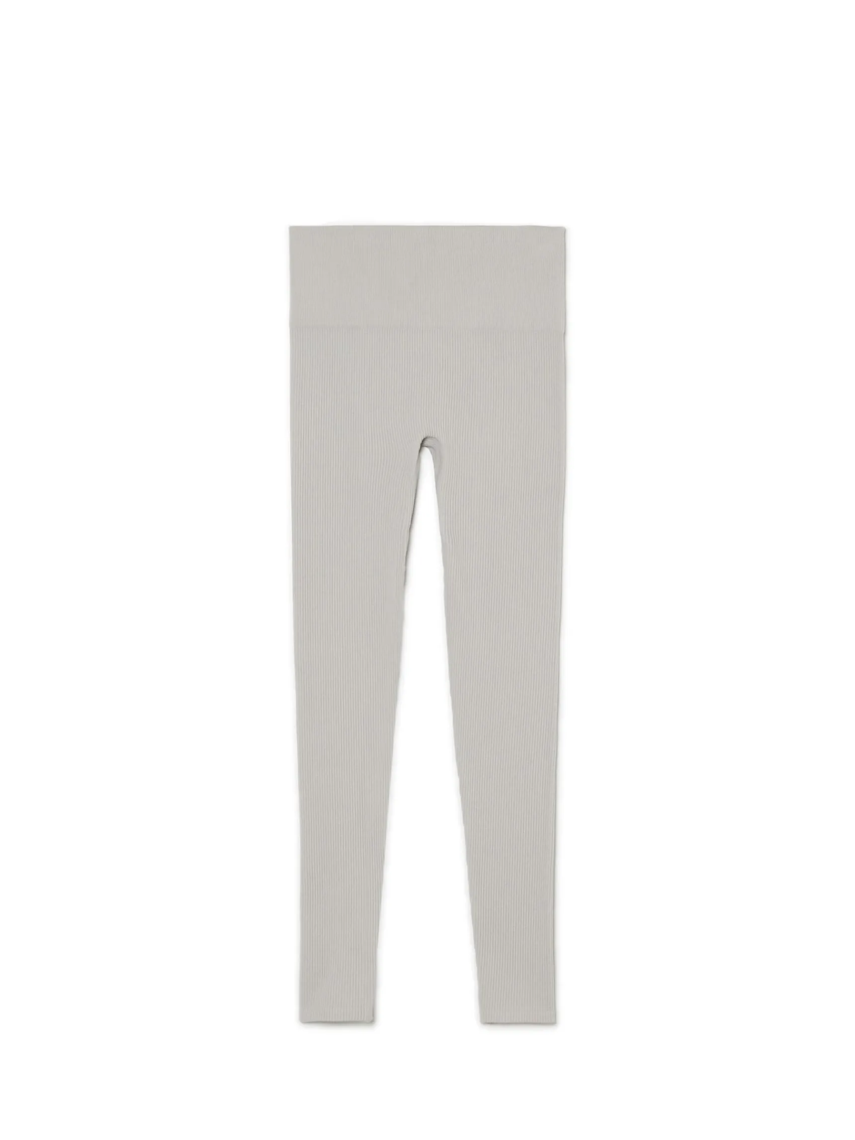 Sale Cropp Szare prążkowane legginsy jasnyszary