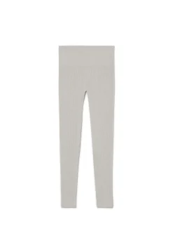 Sale Cropp Szare prążkowane legginsy jasnyszary