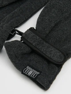 Fashion Cropp Szare rękawiczki z karabińczykiem szary