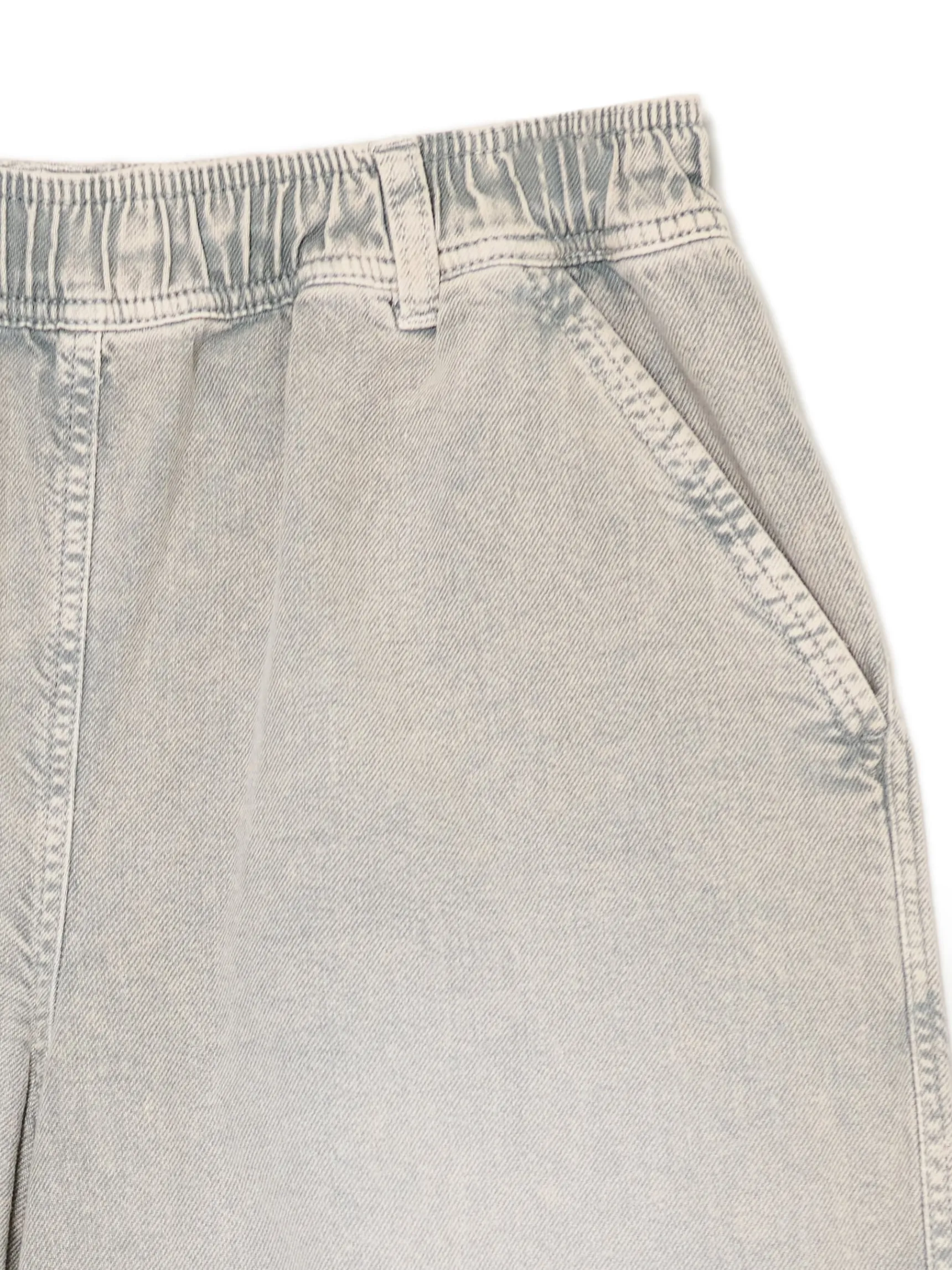 Sale Cropp Szare spodnie baggy z wysokim stanem zielony