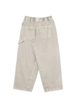 Sale Cropp Szare spodnie baggy z wysokim stanem zielony