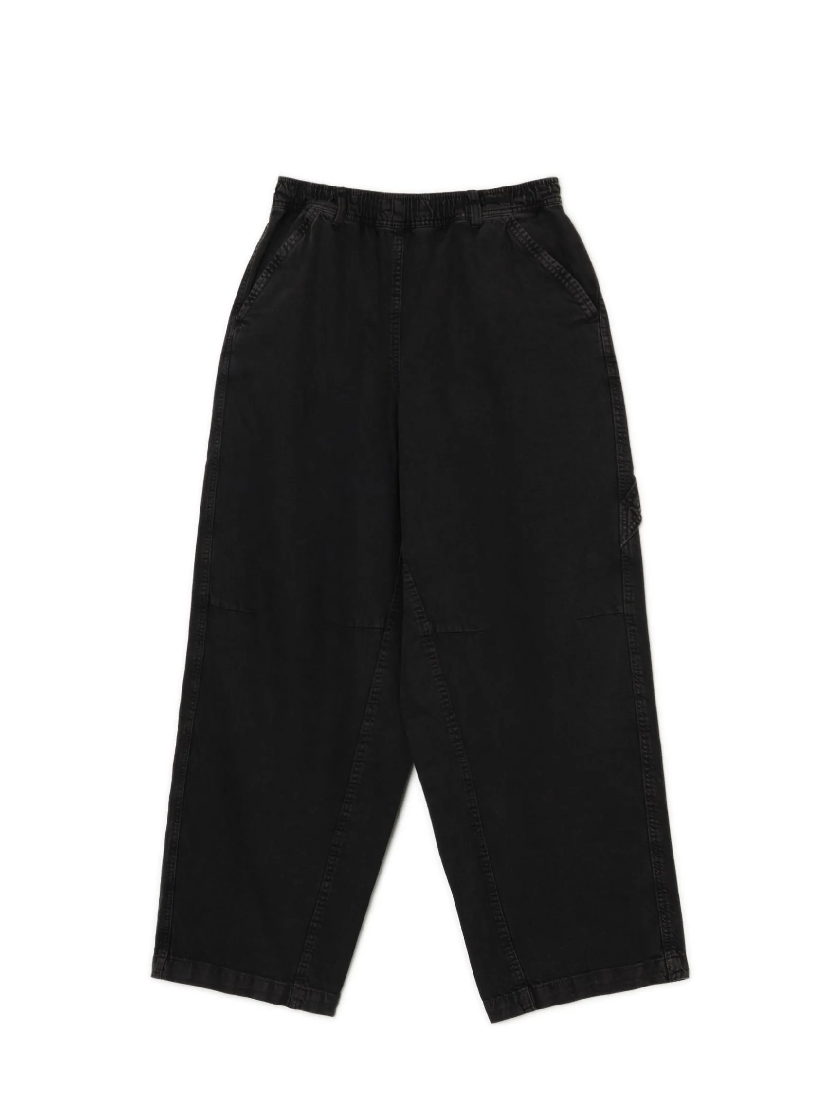 Discount Cropp Szare spodnie baggy z wysokim stanem szary