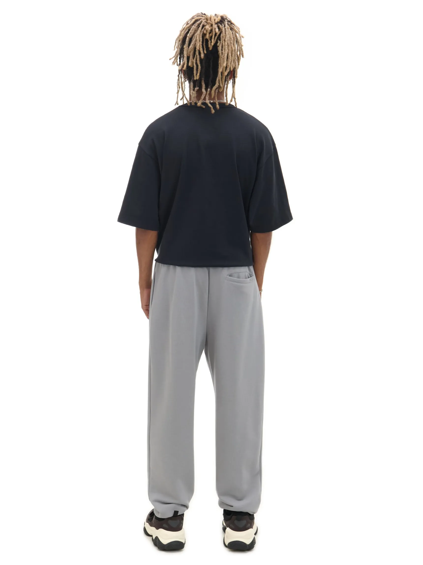 Best Cropp Szare spodnie dresowe joggery basic jasnyszary