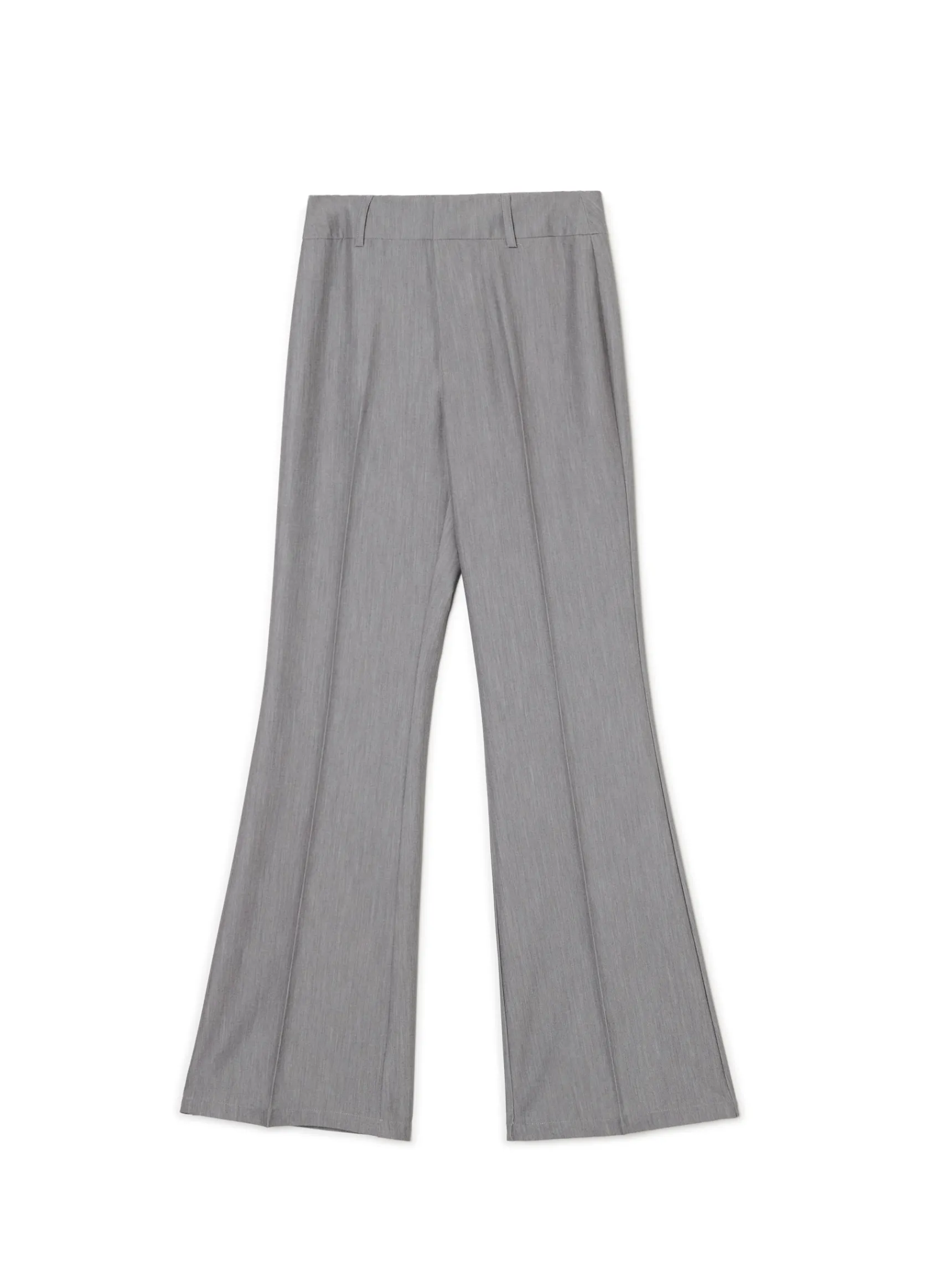Clearance Cropp Szare spodnie flare w kant szary