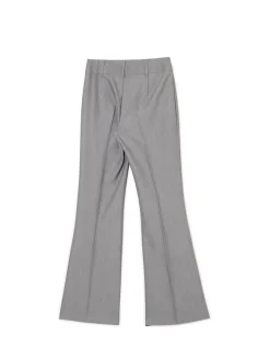 Clearance Cropp Szare spodnie flare w kant szary