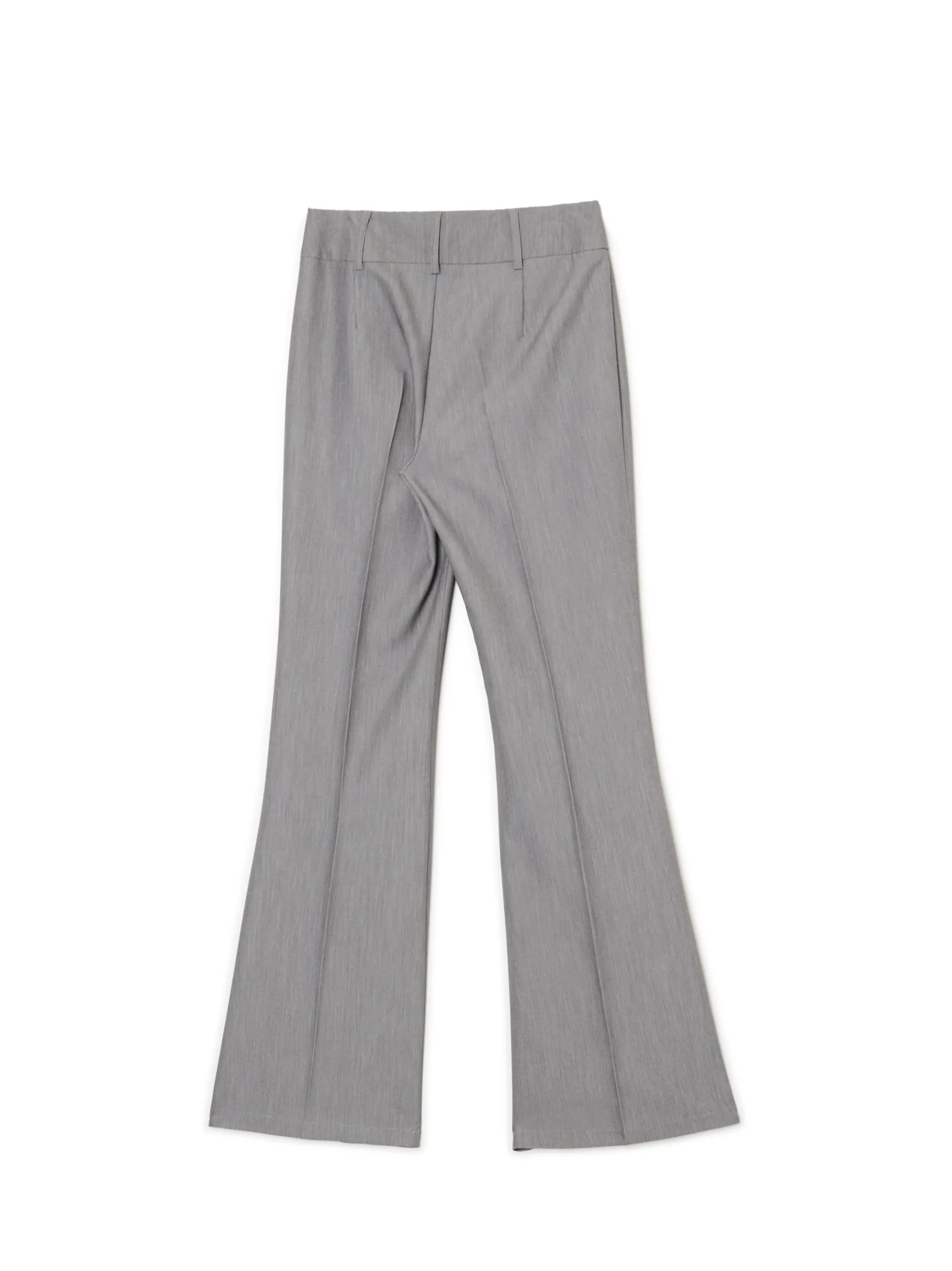 Clearance Cropp Szare spodnie flare w kant szary