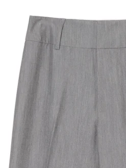 Clearance Cropp Szare spodnie flare w kant szary
