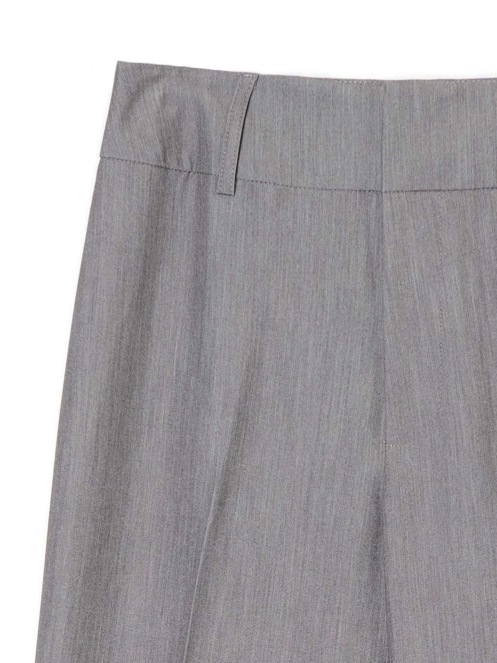 Clearance Cropp Szare spodnie flare w kant szary