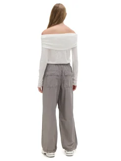 Discount Cropp Szare spodnie parachute inny