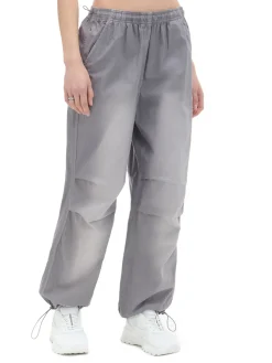 Discount Cropp Szare spodnie parachute inny