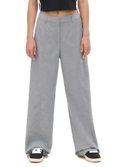 Sale Cropp Szare spodnie tailoring szary