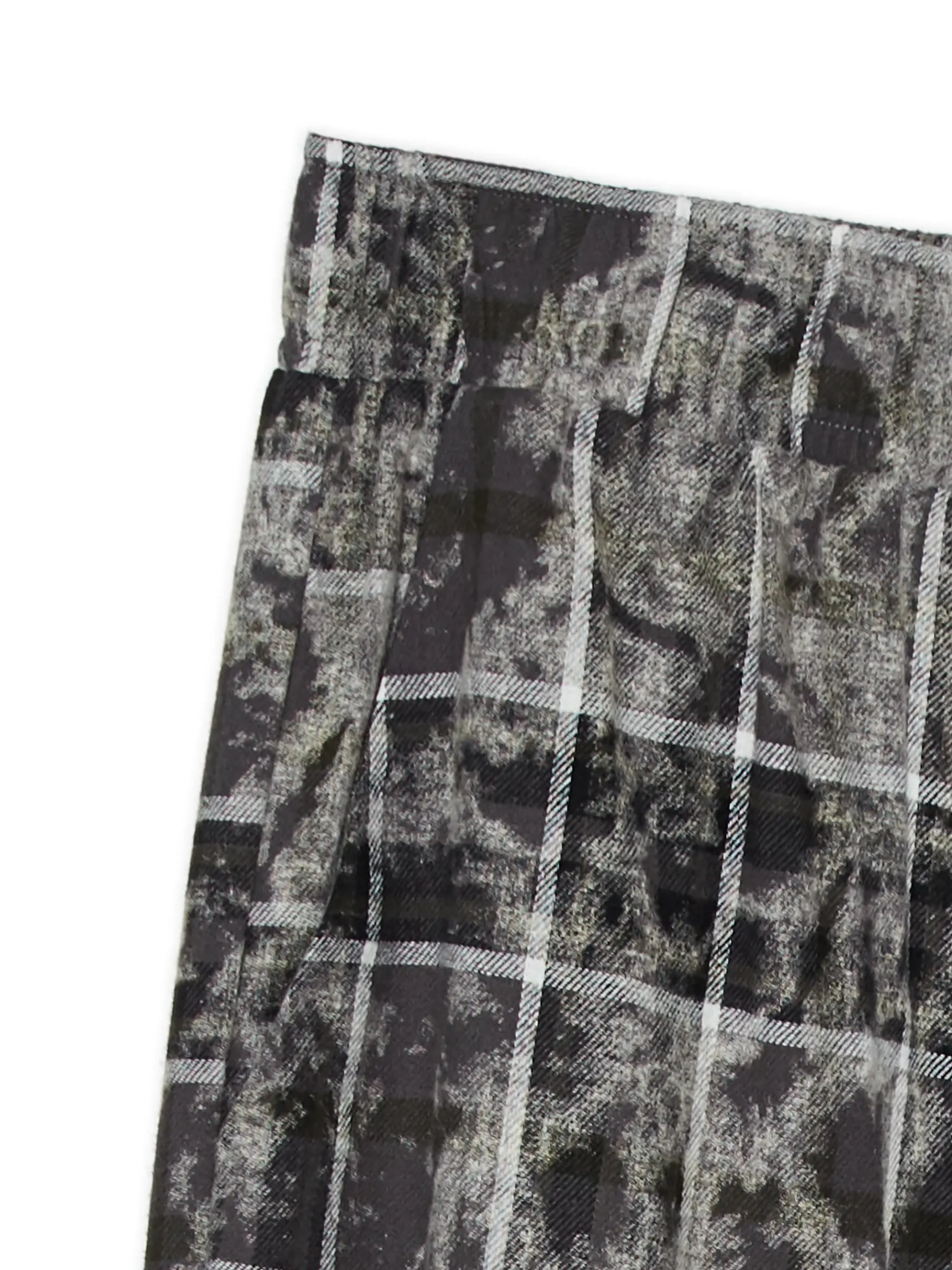 Discount Cropp Szare spodnie w marmurkową kratę szary