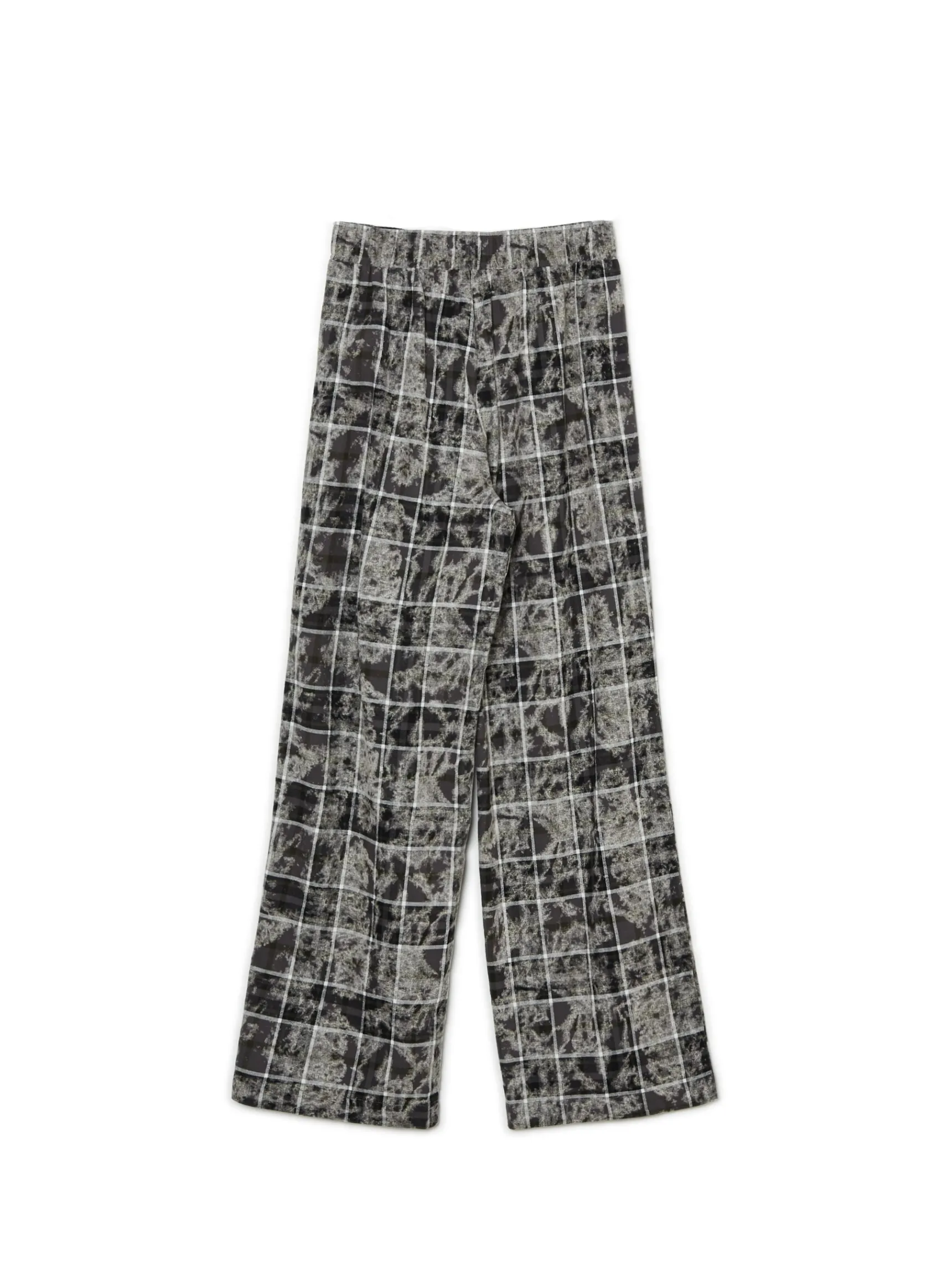 Discount Cropp Szare spodnie w marmurkową kratę szary