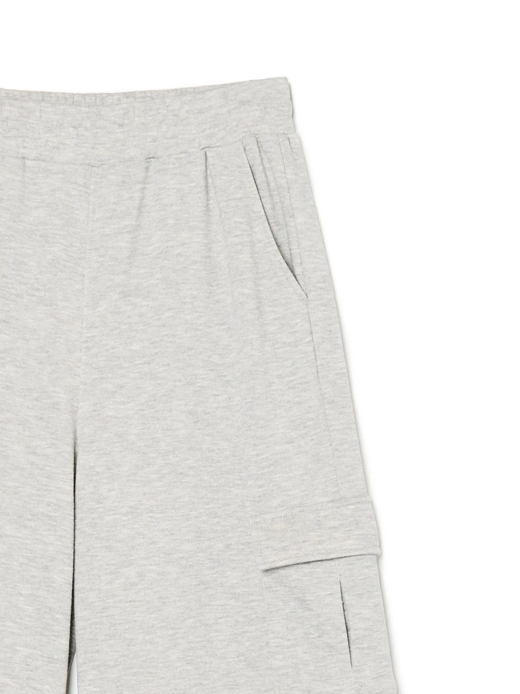 Fashion Cropp Szare spodnie z kieszeniami cargo jasnyszary