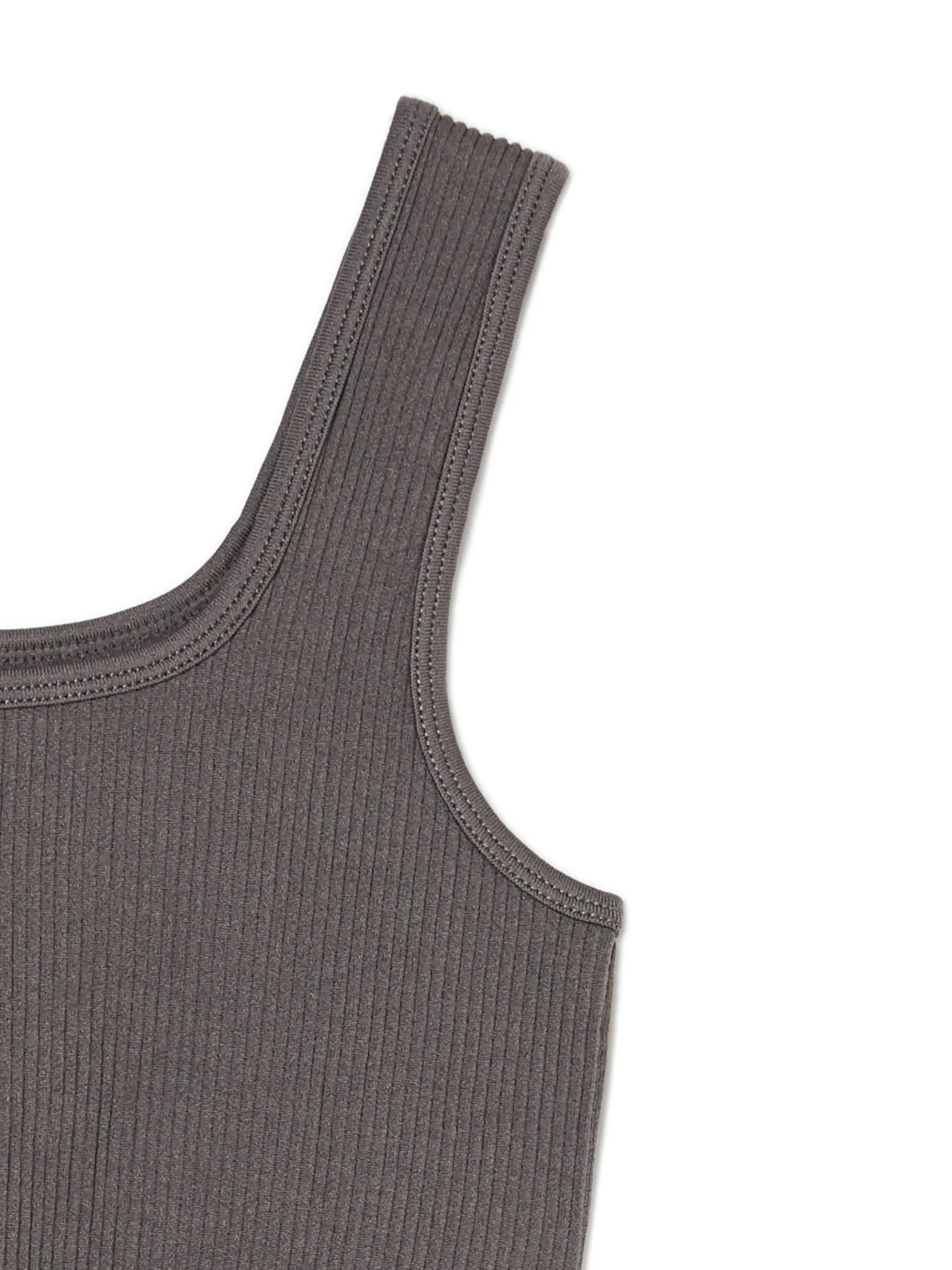 Outlet Cropp crop top na ramiączkach szary