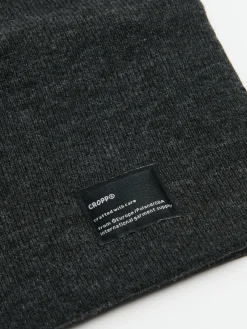 Clearance Cropp Szary dzianinowy komin czarny
