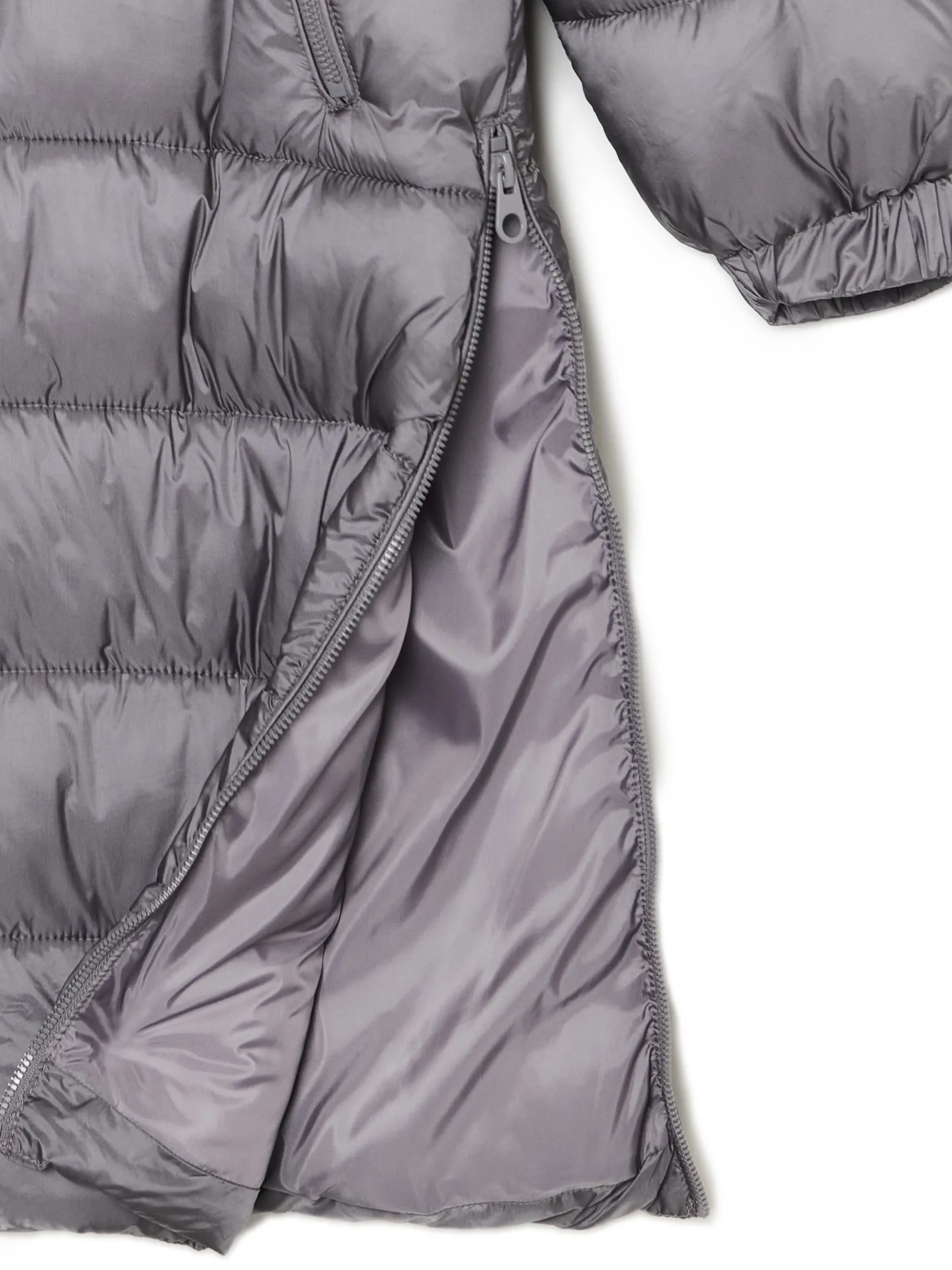 Outlet Cropp płaszcz puffer z kapturem szary