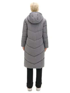 Clearance Cropp płaszcz z kapturem szary