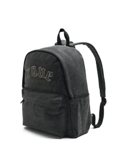 Clearance Cropp Szary plecak z naszywką czarny