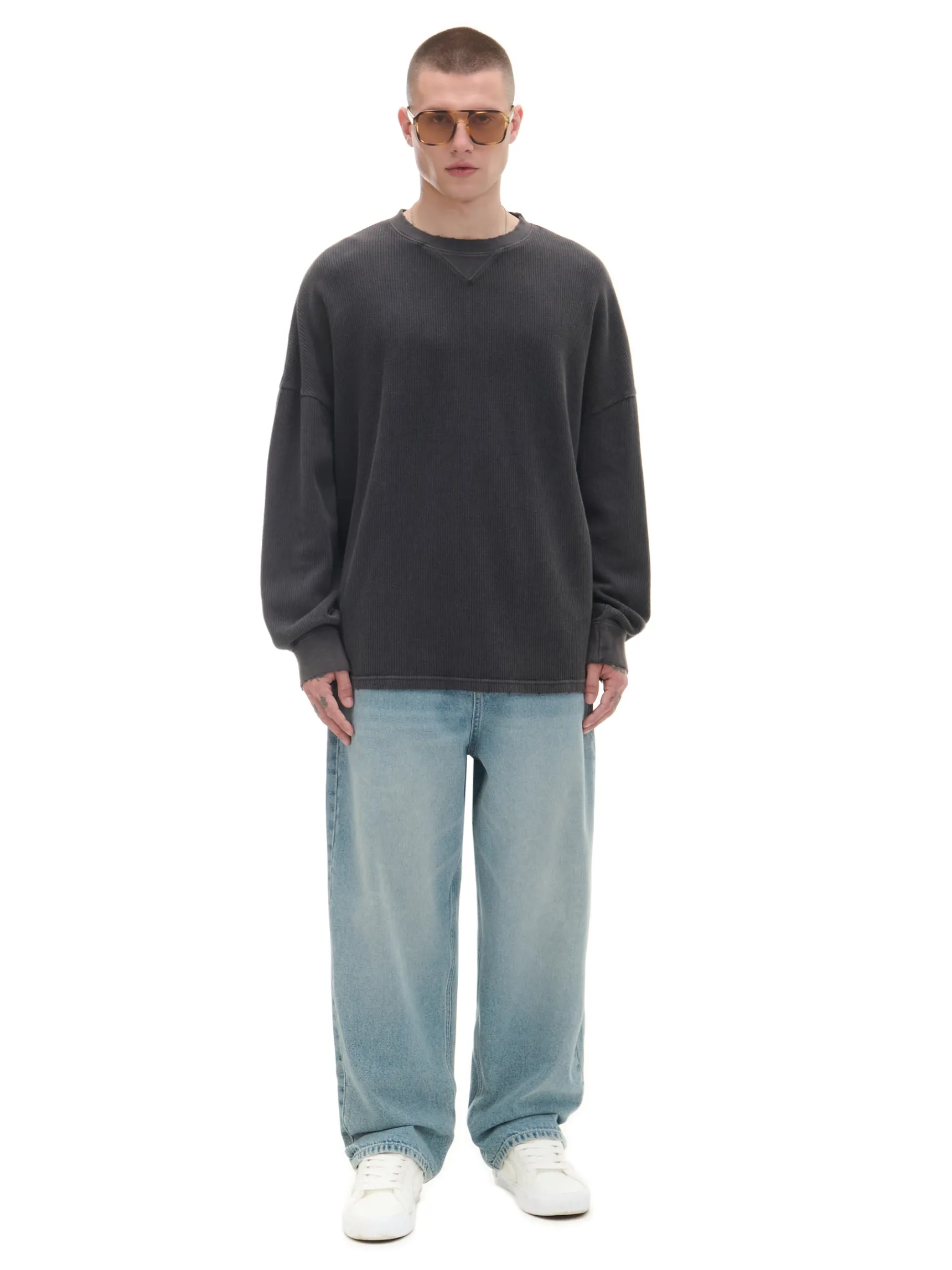 Best Cropp sweter oversize szary