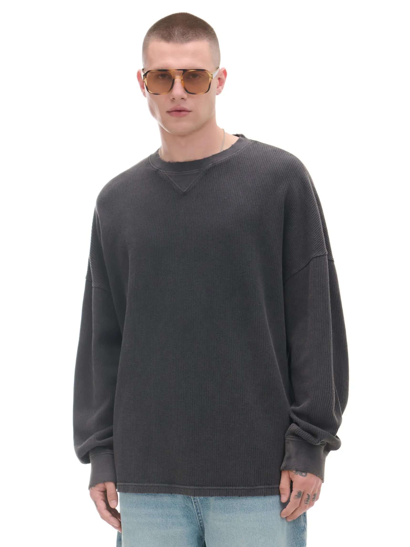 Best Cropp sweter oversize szary