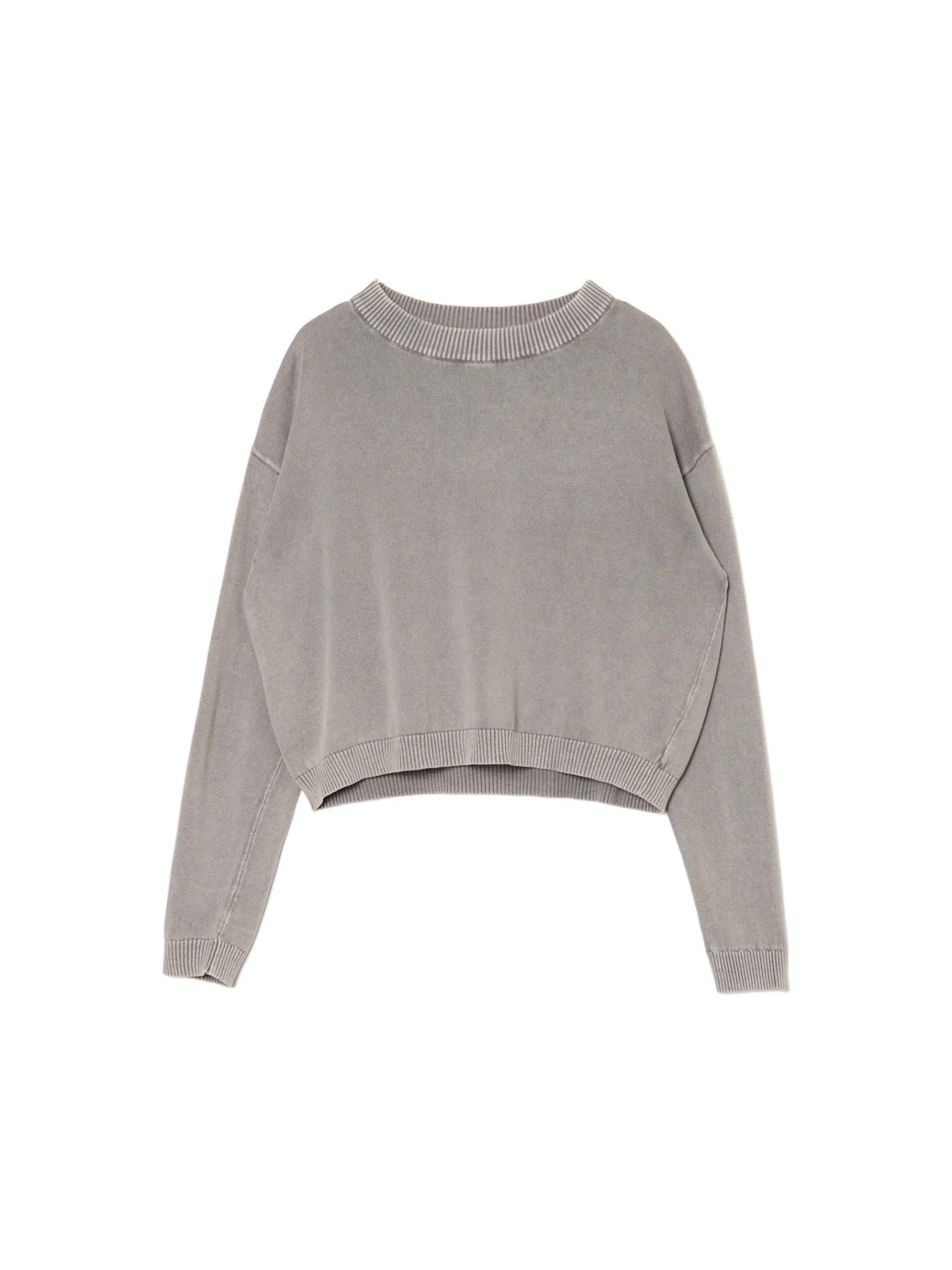 Sale Cropp Szary sweter z efektem sprania jasnyszary