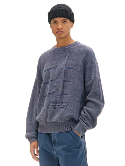 New Cropp sweter z efektem sprania szary