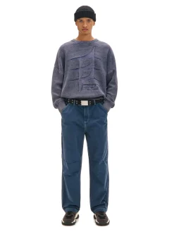 New Cropp sweter z efektem sprania szary