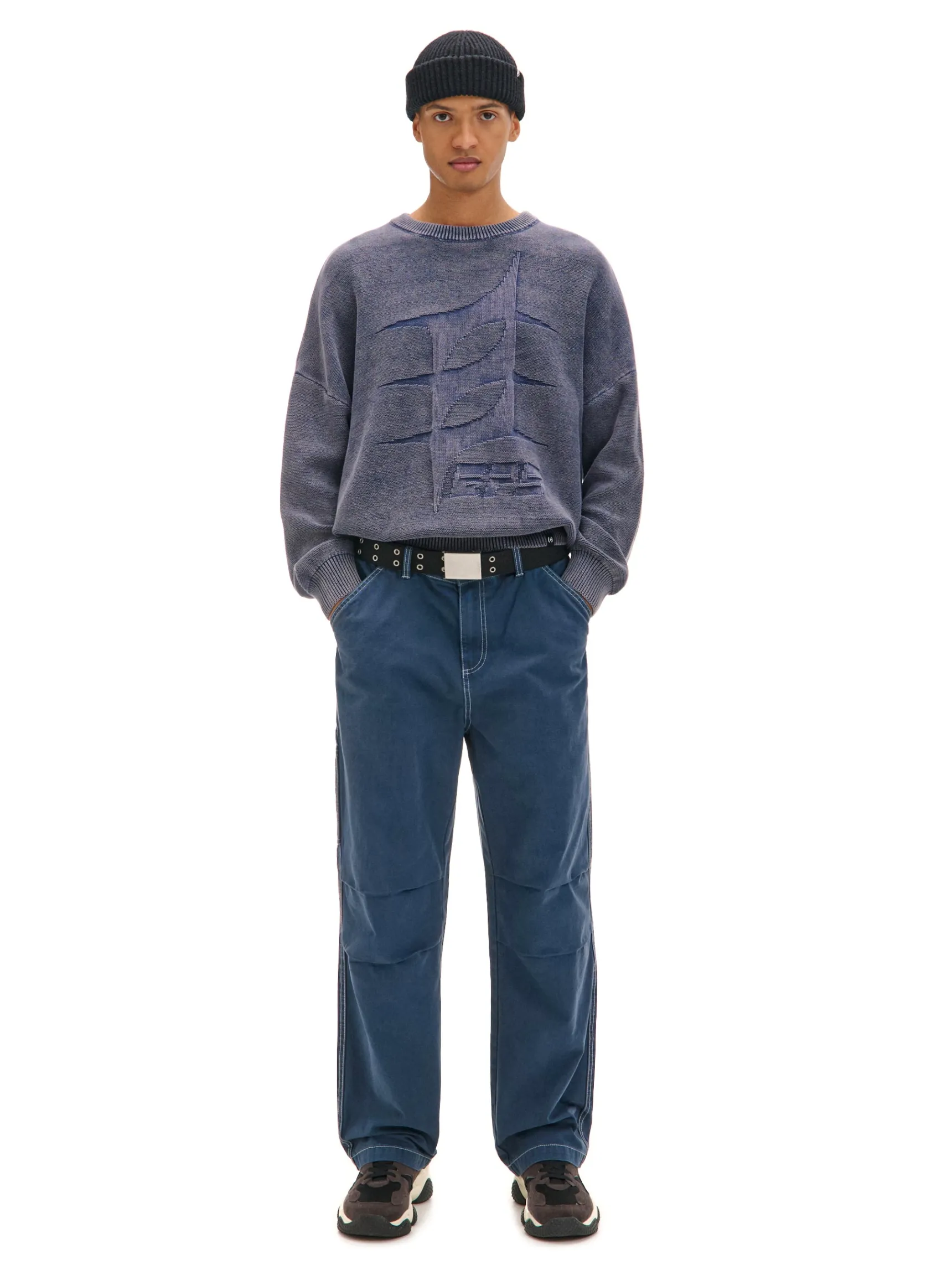 New Cropp sweter z efektem sprania szary