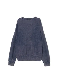New Cropp sweter z efektem sprania szary