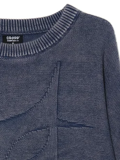 New Cropp sweter z efektem sprania szary